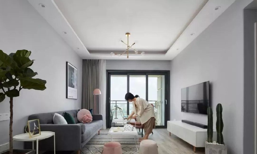 88㎡北歐婚房，這陽(yáng)臺和飄窗我能坐半天